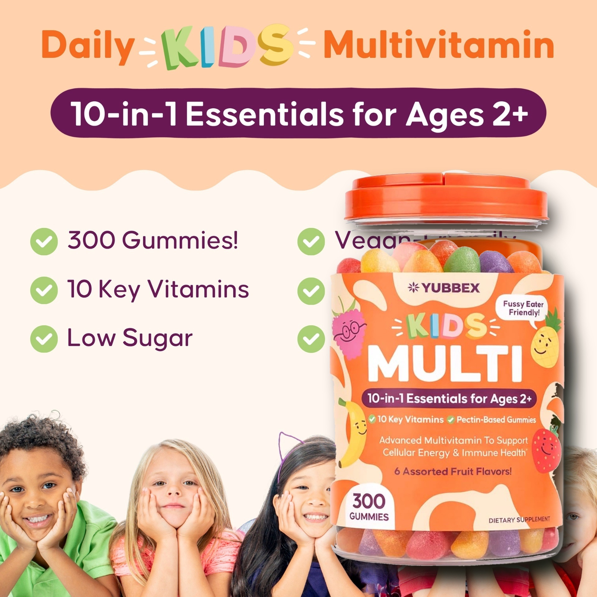 YUBBEX Kids Multi 10-in-1 essentials for ages 2+