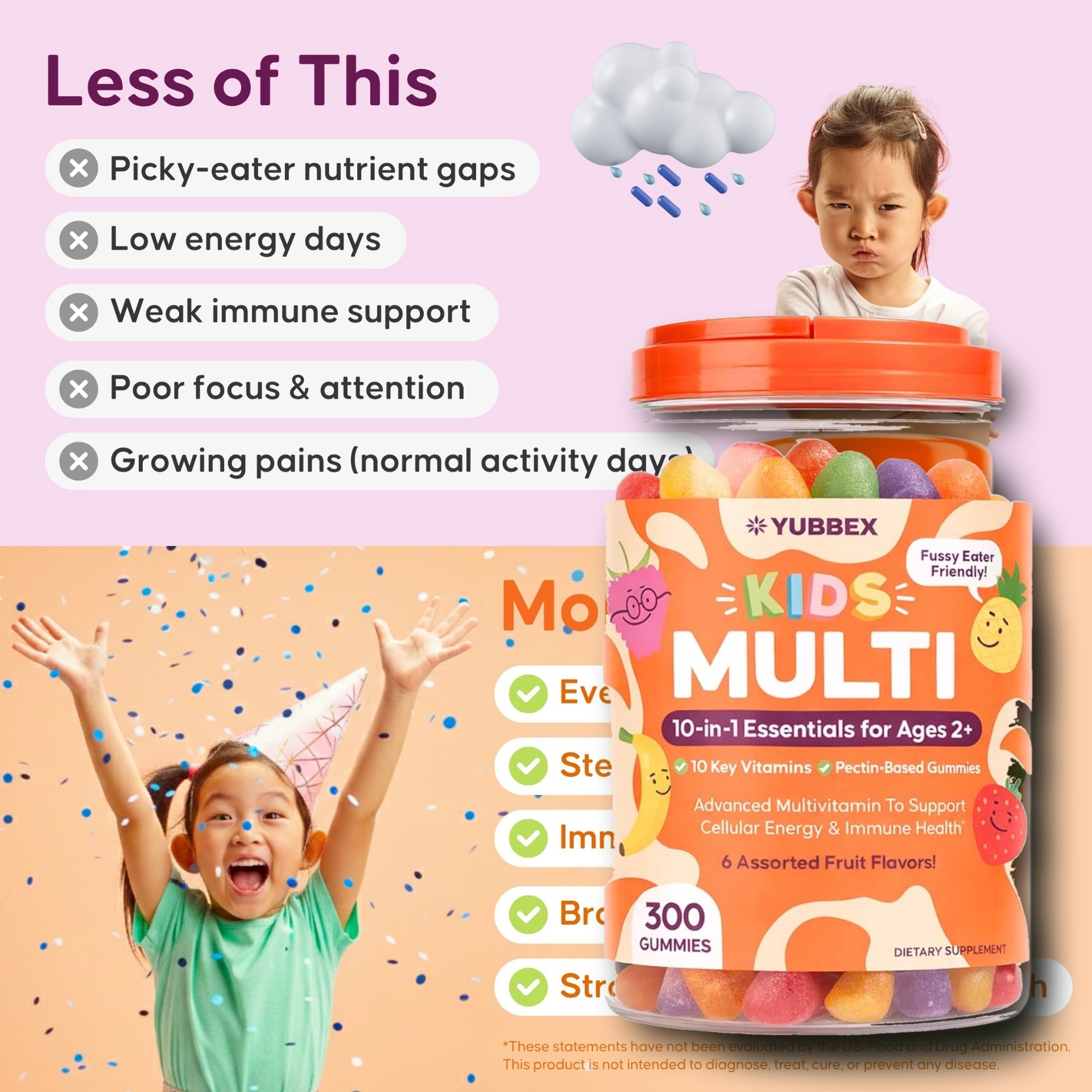 YUBBEX Kids Multi less nutrient gaps and more everyday support
